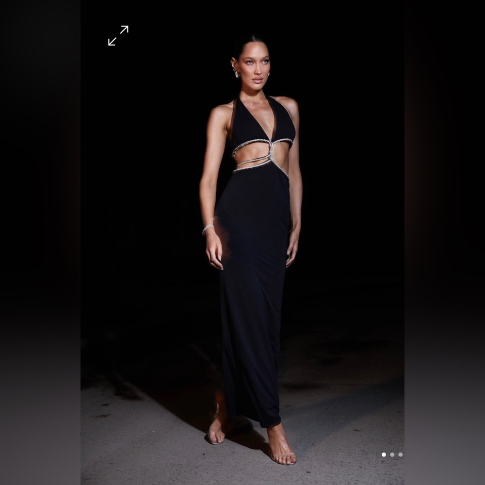 Black cut out dress